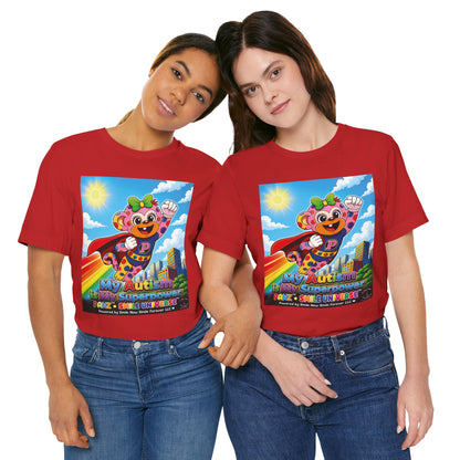 Panz™ Unisex Jersey Short Sleeve Tee – "My Autism is My Superpower" Graphic | Smile Universe Collection
