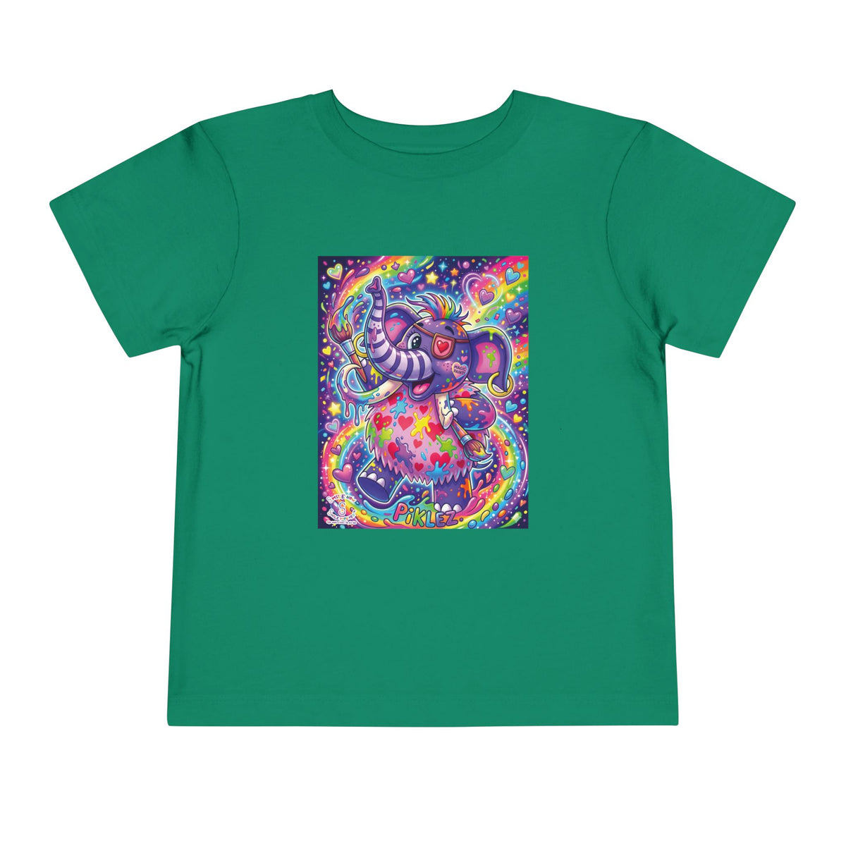 Piklez™ Toddler Short Sleeve Tee – "Magic Paint!" Graphic Shirt | Smile Universe Collection