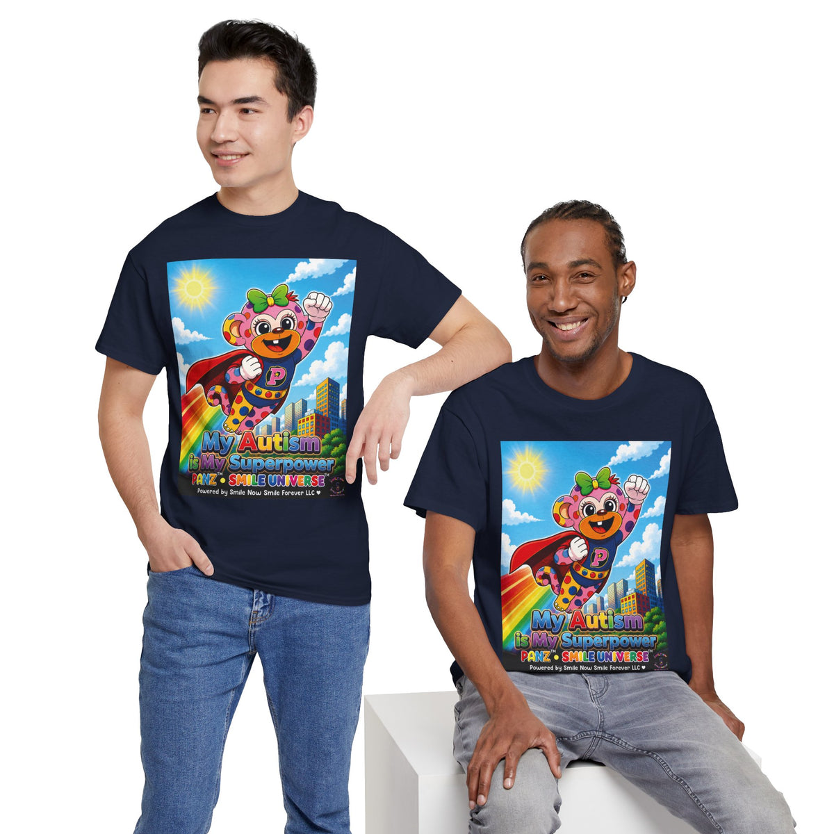 Panz™ Unisex Heavy Cotton™ Tee – "My Autism is My Superpower" Graphic | Smile Universe Collection
