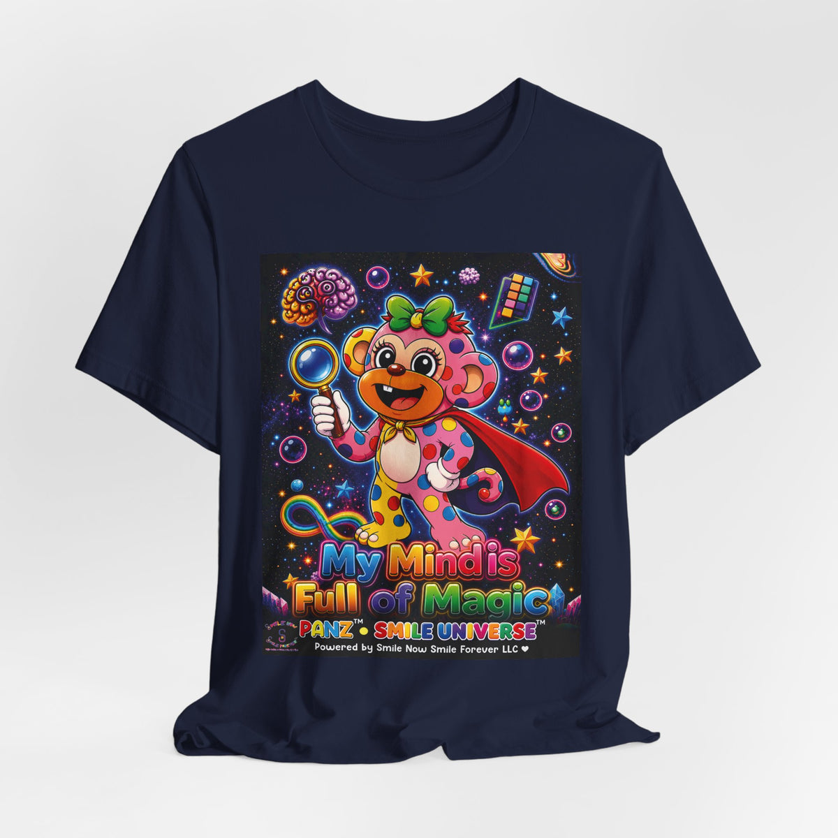 Panz™ Unisex Jersey Short Sleeve Tee – "My Mind is Full of Magic" Graphic | Smile Universe Collection