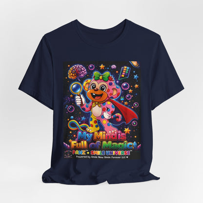 Panz™ Unisex Jersey Short Sleeve Tee – "My Mind is Full of Magic" Graphic | Smile Universe Collection