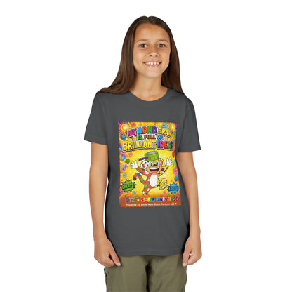 Potz™ Youth Short Sleeve Tee – "My ADHD Brain is Full of Brilliant Ideas!" Graphic Tee | Smile Universe Collection