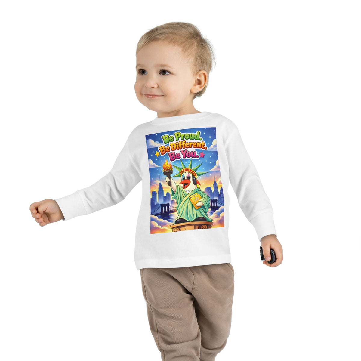 TuBz™ "Be Proud. Be Different. Be You." Toddler T- Shirt - Inspirational Kids Tee