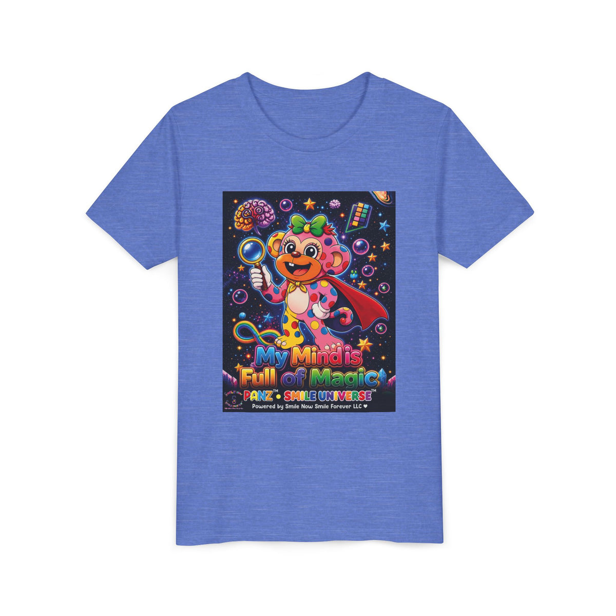 Panz™ Youth Short Sleeve Tee – "My Mind is Full of Magic" Graphic | Smile Universe Collection