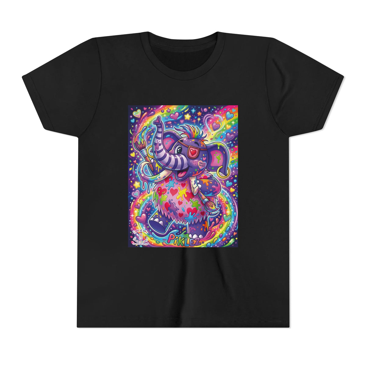 Piklez™ Youth Short Sleeve Tee – "Magic Paint!" Graphic Shirt | Smile Universe Collection