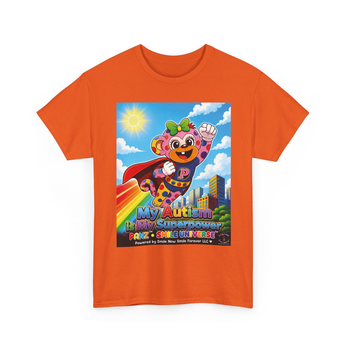 Panz™ Unisex Heavy Cotton™ Tee – "My Autism is My Superpower" Graphic | Smile Universe Collection