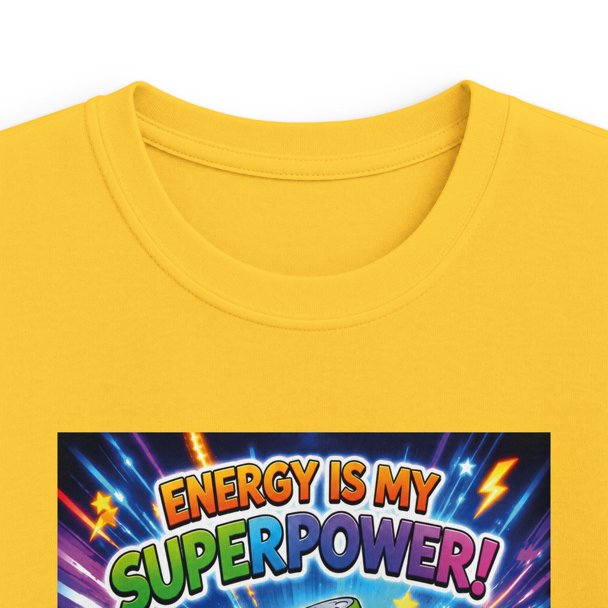 Potz™ Kids Softstyle Tee – "Energy is My Superpower!" Graphic Tee | Smile Universe Collection