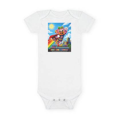 Panz™ Baby Short Sleeve Onesie® – "My Autism is My Superpower" Graphic | Smile Universe Collection