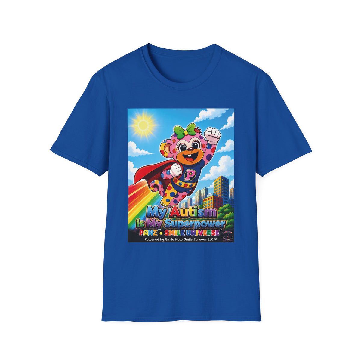 Panz™ Unisex Softstyle T-Shirt – "My Autism is My Superpower" Graphic | Smile Universe Collection