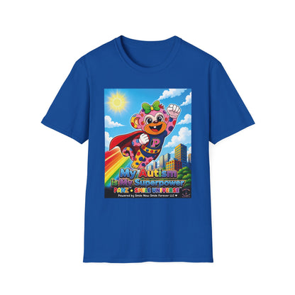 Panz™ Unisex Softstyle T-Shirt – "My Autism is My Superpower" Graphic | Smile Universe Collection