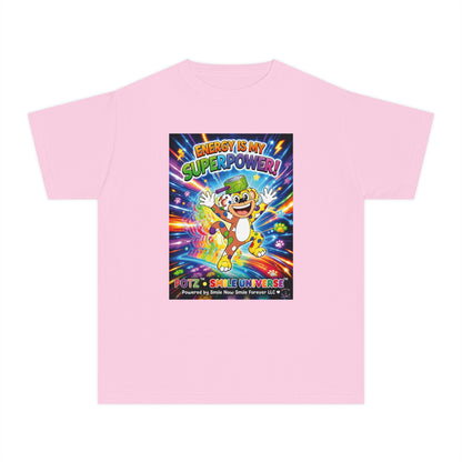Potz™ Youth Midweight Tee – "Energy is My Superpower!" Graphic Tee | Smile Universe Collection