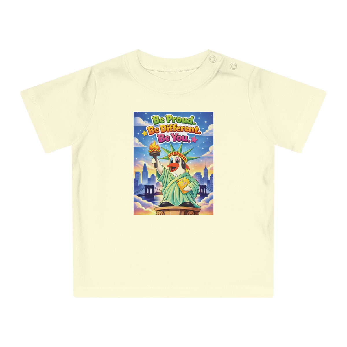 TuBz™ "Be Proud. Be Different. Be You." Baby T- Shirt - Cute Inspirational Infant Tee