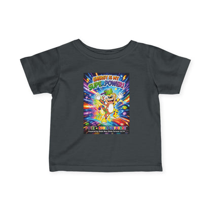 Potz™ Infant Fine Jersey Tee – "Energy is My Superpower!" Graphic Tee | Smile Universe Collection