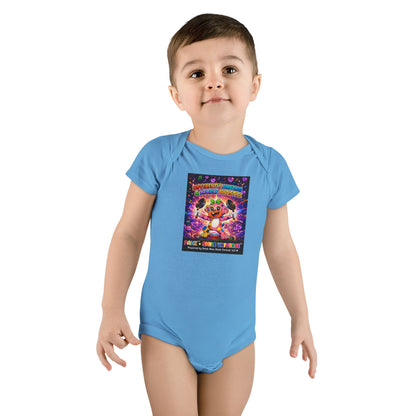 Panz™ Baby Short Sleeve Onesie® – "Differently Amazing & Loudly Autistic!" Graphic | Smile Universe Collection