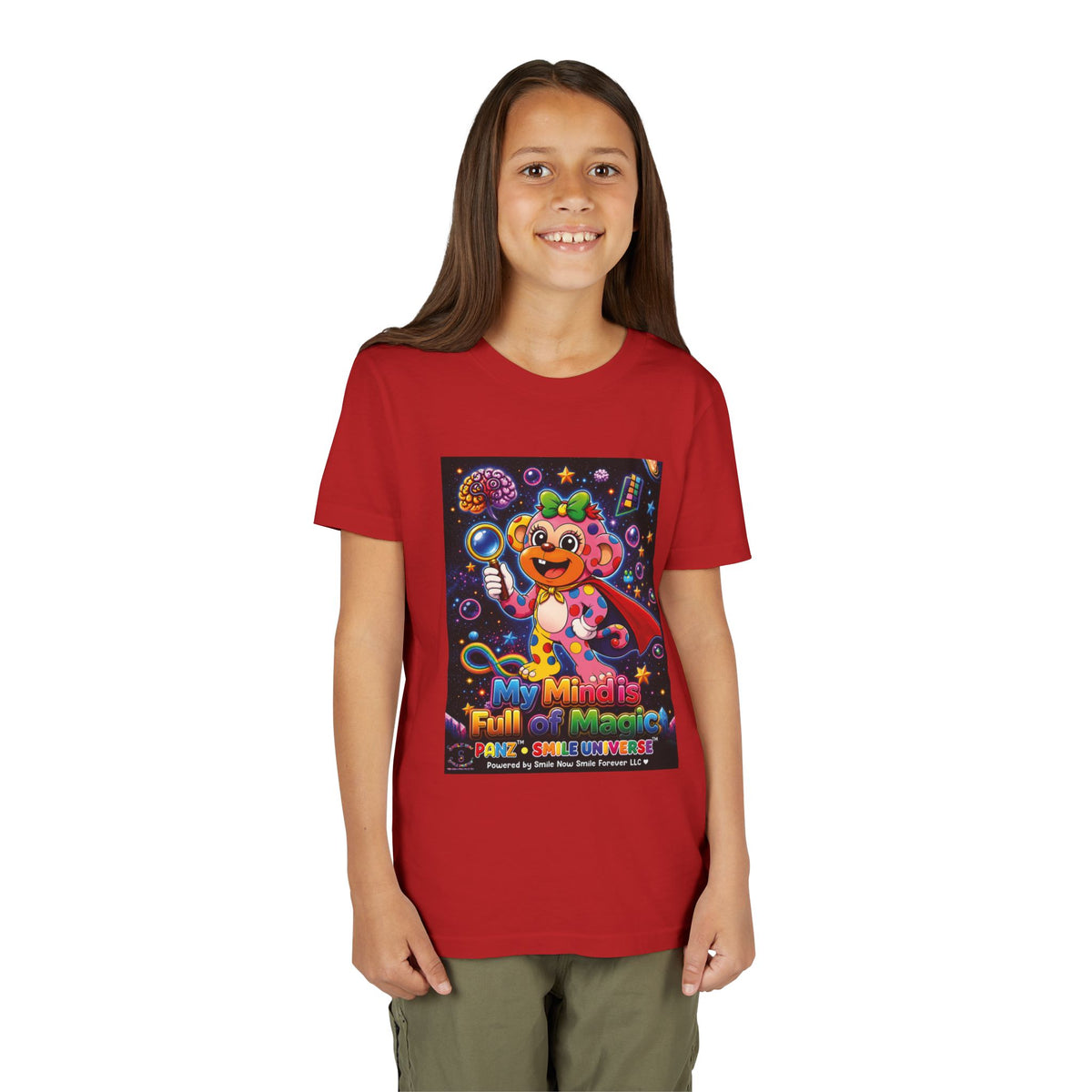 Panz™ Youth Short Sleeve Tee – "My Mind is Full of Magic" Graphic | Smile Universe Collection