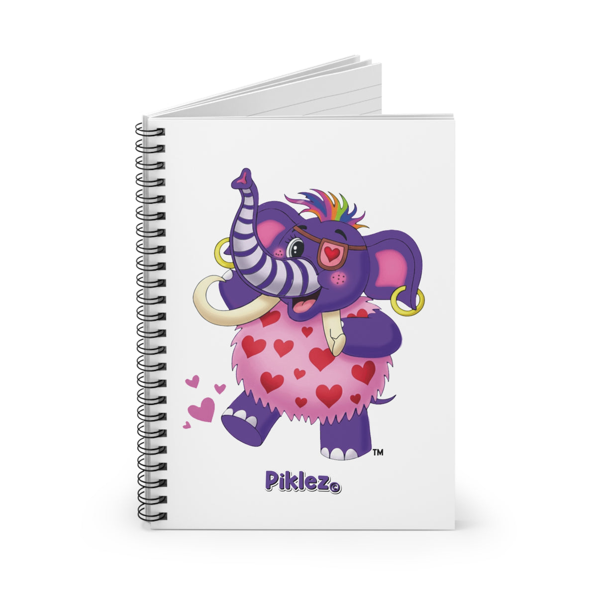 Piklez™ Spiral Notebook – Ruled Line | "Full of Love!" Graphic | Smile Universe Collection