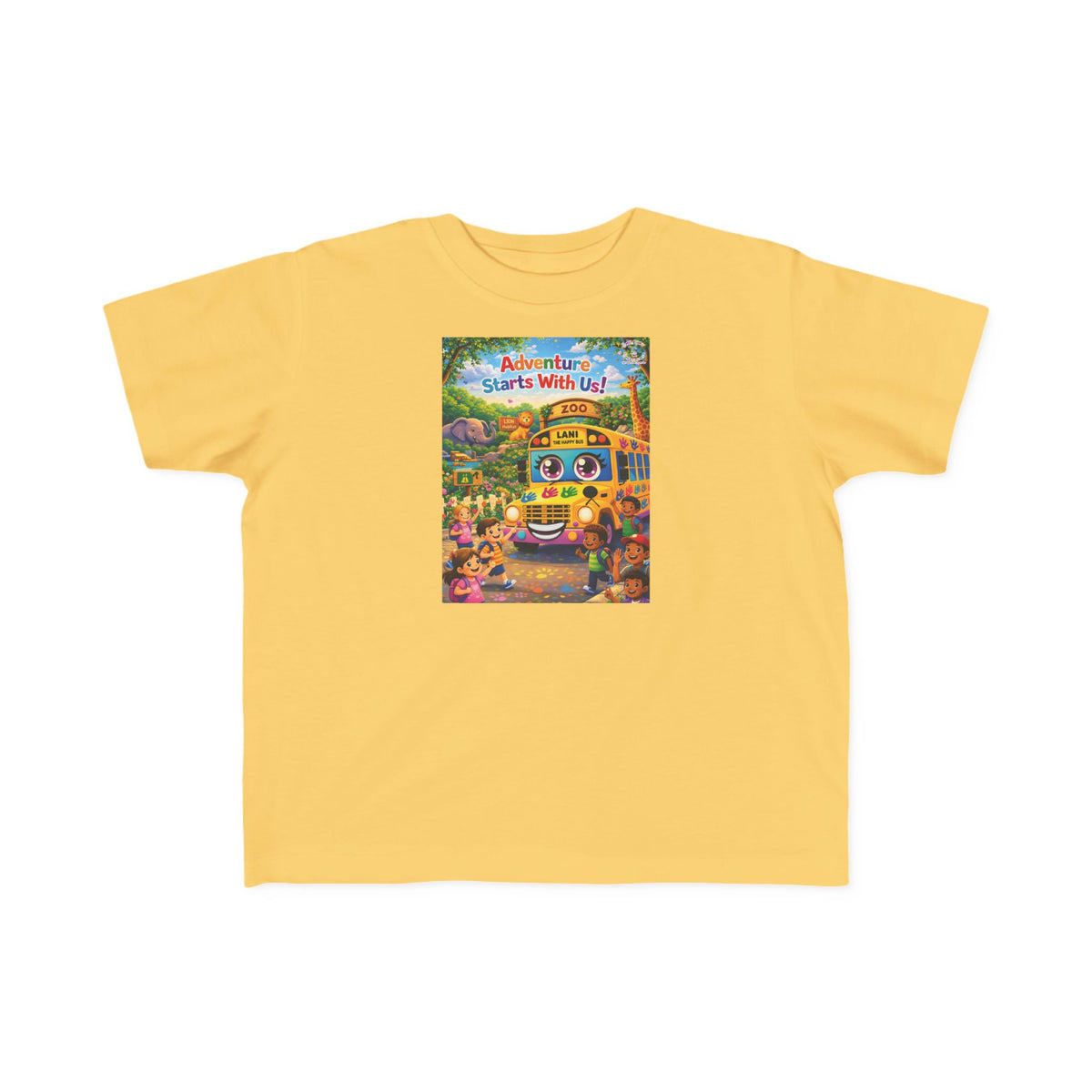 Lani™ Toddler's Fine Jersey Tee – "Adventure Starts With Us!" Graphic