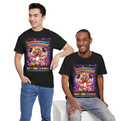 Panz™ Unisex Heavy Cotton™ Tee – "Differently Amazing & Loudly Autistic!" Graphic | Smile Universe Collection