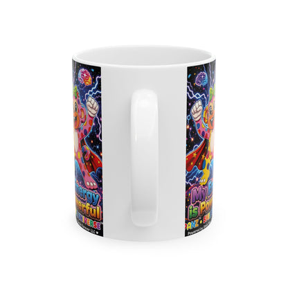 Panz™ Ceramic Mug – "My Energy is Powerful" Graphic Coffee Mug | Smile Universe Collection