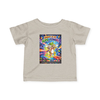 Potz™ Infant Fine Jersey Tee – "Energy is My Superpower!" Graphic Tee | Smile Universe Collection