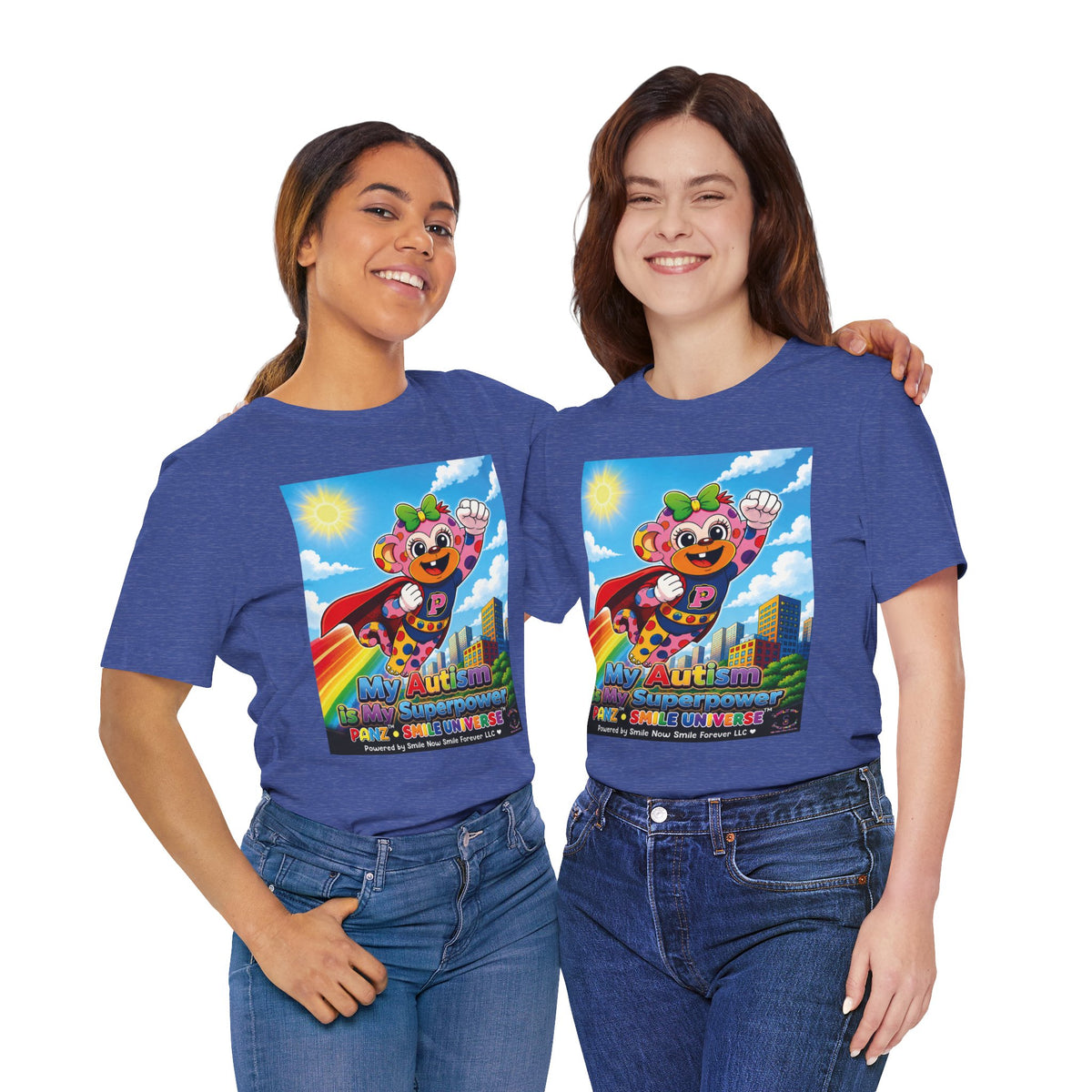 Panz™ Unisex Jersey Short Sleeve Tee – "My Autism is My Superpower" Graphic | Smile Universe Collection