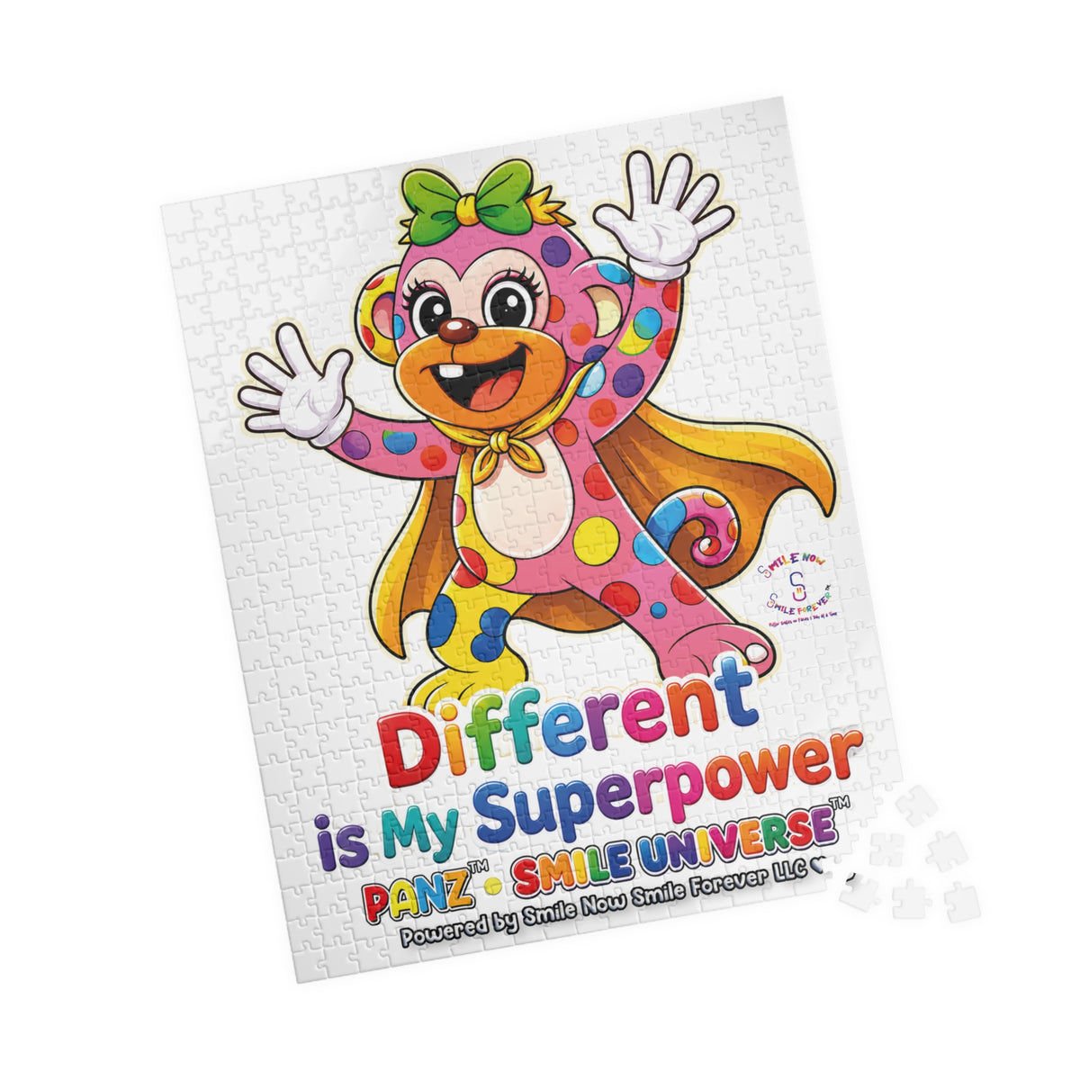 Panz™ Puzzle (110, 252, 520 & 1014-piece) – "Different is My Superpower" Graphic | Smile Universe Collection
