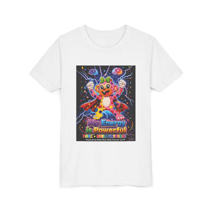 Panz™ Youth Short Sleeve Tee – "My Energy is Powerful" Graphic Tee | Smile Universe Collection