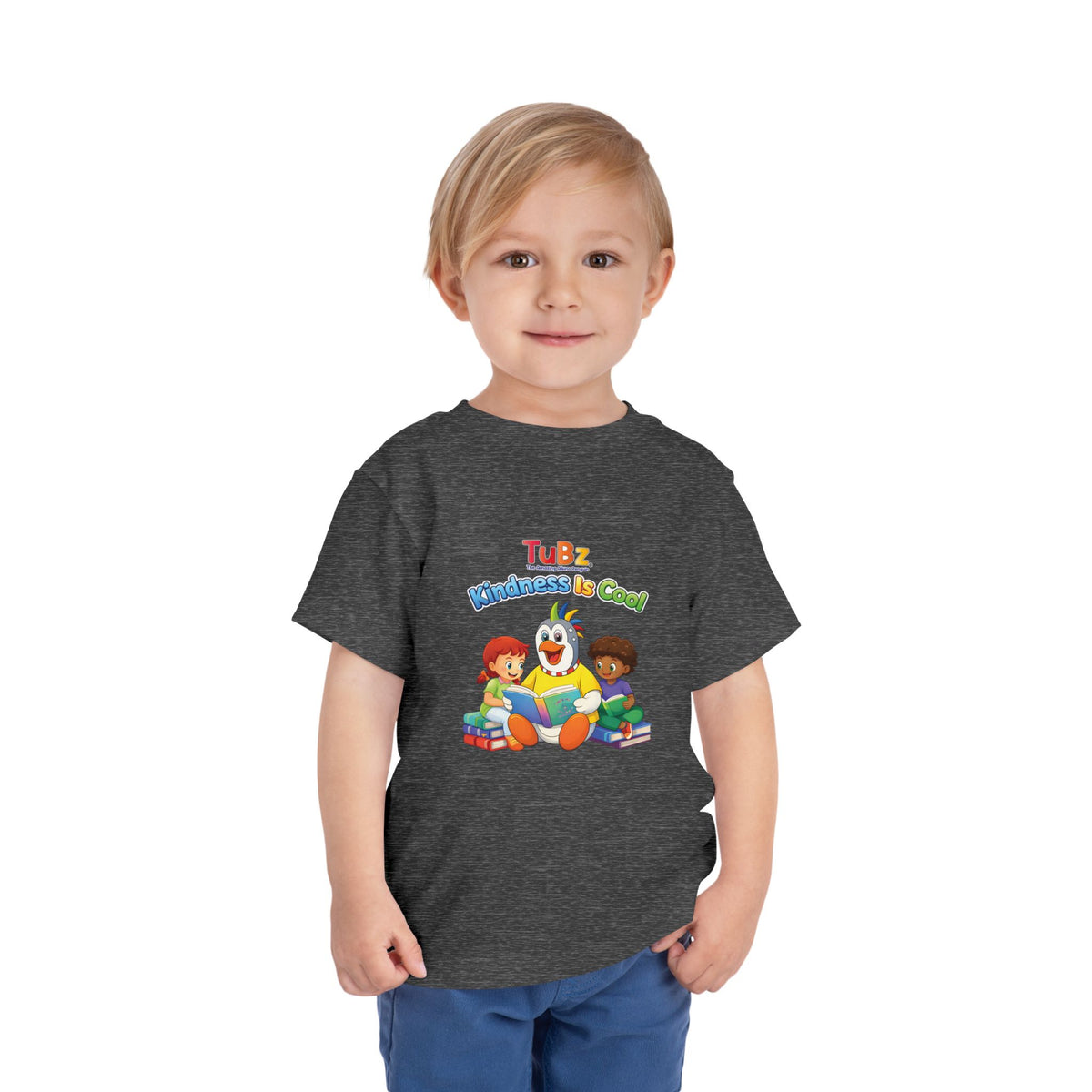 TuBz™ "Kindness Is Cool" Kids T-Shirt - Positive Message Graphic Tee | Smile Universe TuBz4Kidz