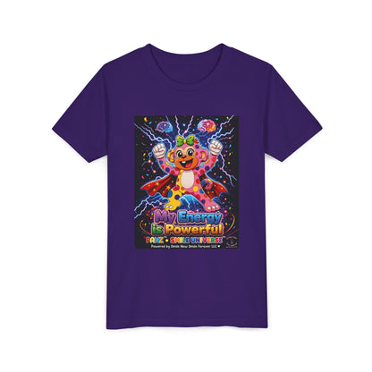 Panz™ Youth Short Sleeve Tee – "My Energy is Powerful" Graphic Tee | Smile Universe Collection