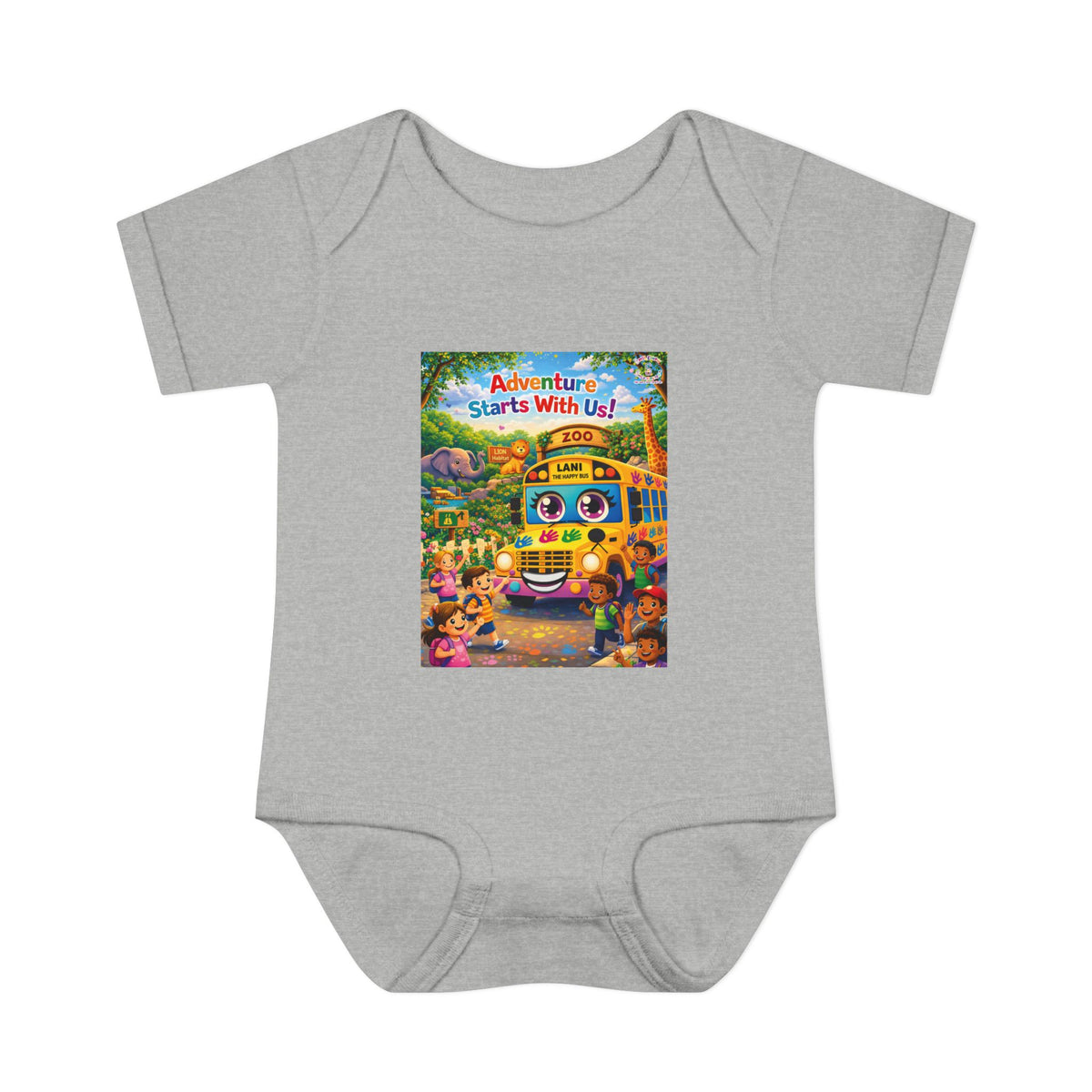 Lani™ Infant Baby Rib Bodysuit – "Adventure Starts With Us!" Graphic