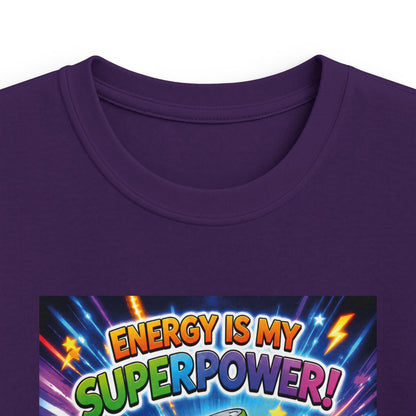 Potz™ Kids Softstyle Tee – "Energy is My Superpower!" Graphic Tee | Smile Universe Collection