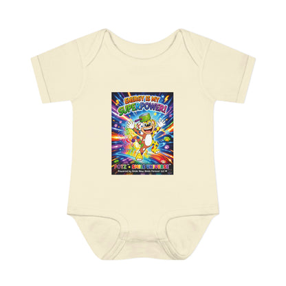 Potz™ Infant Baby Rib Bodysuit – "Energy is My Superpower!" Graphic Onesie | Smile Universe Collection