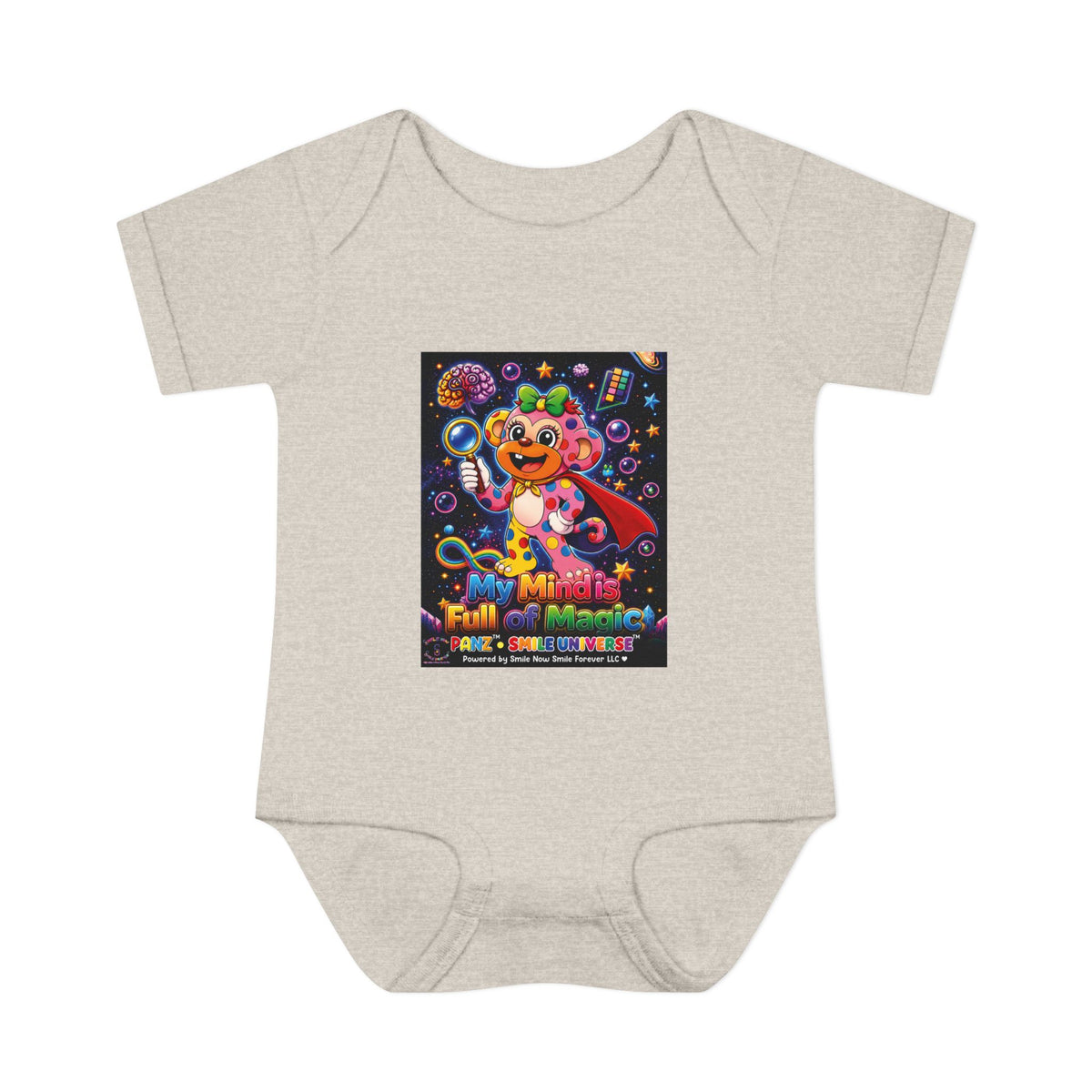 Panz™ Infant Baby Rib Bodysuit – "My Mind is Full of Magic" Graphic | Smile Universe Collection