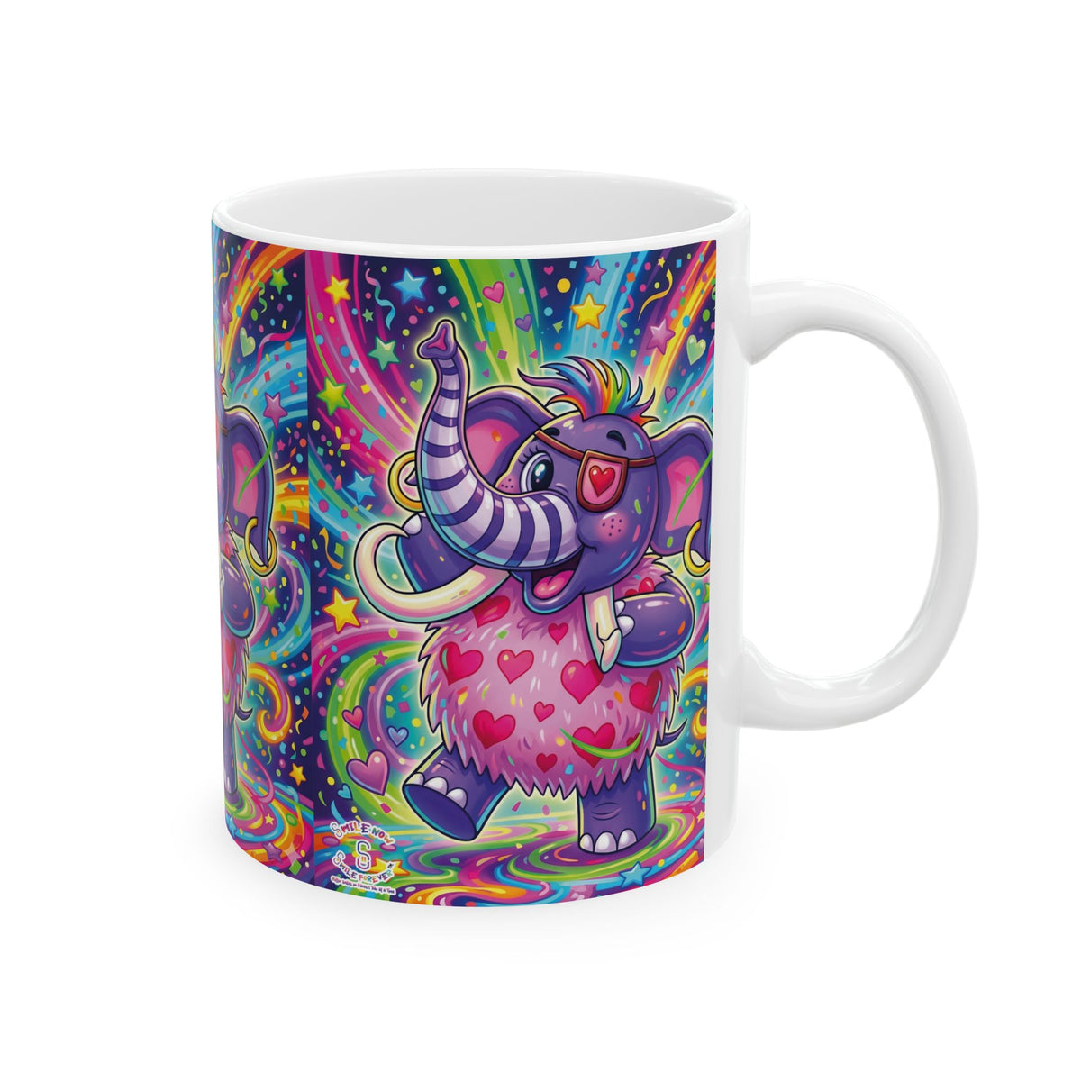 Piklez™ 11oz Ceramic Mug – "Born to Celebrate!" Graphic | Smile Universe Collection
