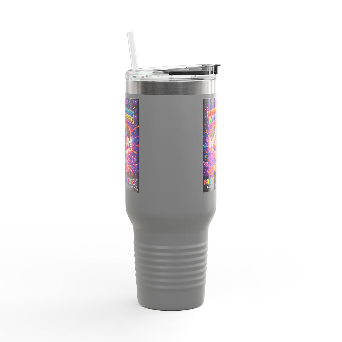 Panz™ 40oz Insulated Travel Mug – "Differently Amazing & Loudly Autistic!" Graphic | Smile Universe Collection