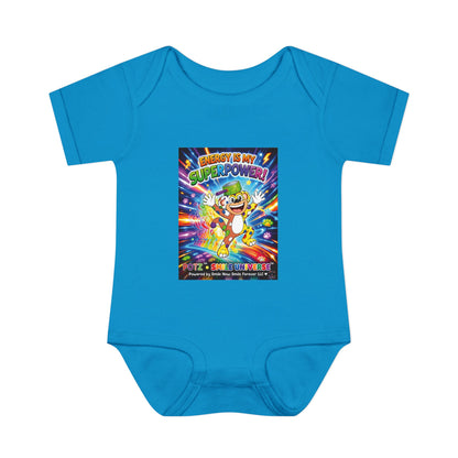 Potz™ Infant Baby Rib Bodysuit – "Energy is My Superpower!" Graphic Onesie | Smile Universe Collection