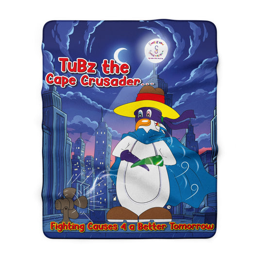 TuBz™ Sherpa Fleece Blanket – "Fighting Causes 4 a Better Tomorrow" Graphic | Smile Universe Collection
