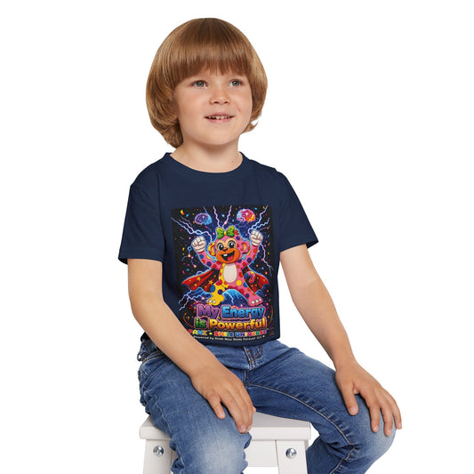 Panz™ Heavy Cotton™ Toddler T-Shirt – "My Energy is Powerful" Graphic Tee | Smile Universe Collection