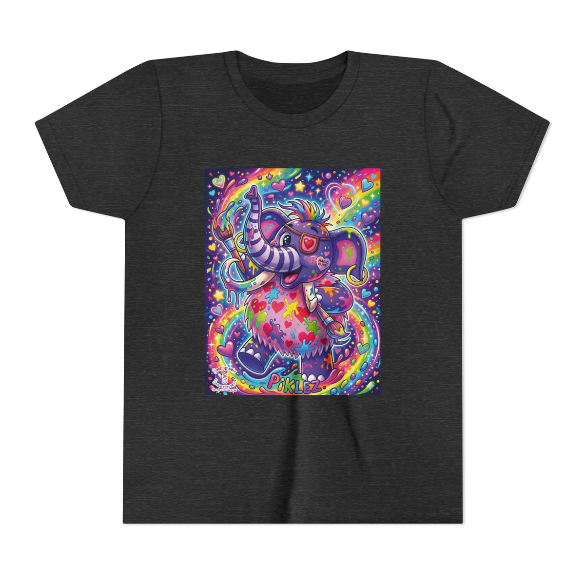 Piklez™ Youth Short Sleeve Tee – "Magic Paint!" Graphic Shirt | Smile Universe Collection
