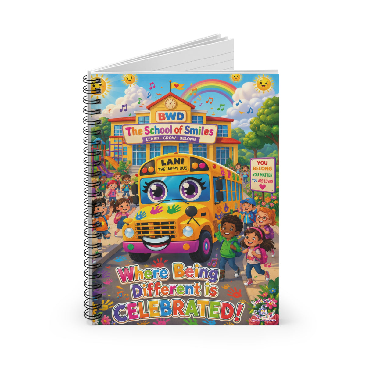 Lani™ Spiral Notebook – Ruled Line | "Where Being Different is CELEBRATED!" Graphic