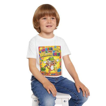 Potz™ Heavy Cotton™ Toddler T-Shirt – "My ADHD Brain is Full of Brilliant Ideas!" Graphic Tee | Smile Universe Collection