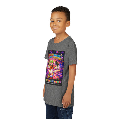Panz™ Youth Short Sleeve Tee – "Differently Amazing & Loudly Autistic!" Graphic | Smile Universe Collection