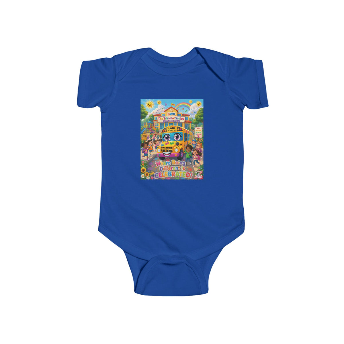 Lani™ Infant Fine Jersey Bodysuit – "Where Being Different is CELEBRATED!" Graphic