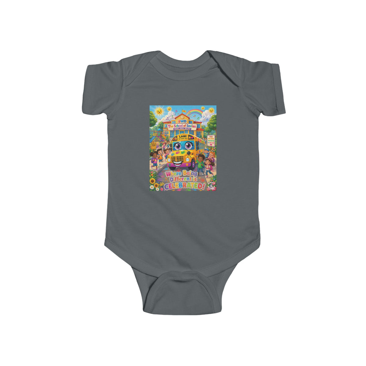 Lani™ Infant Fine Jersey Bodysuit – "Where Being Different is CELEBRATED!" Graphic
