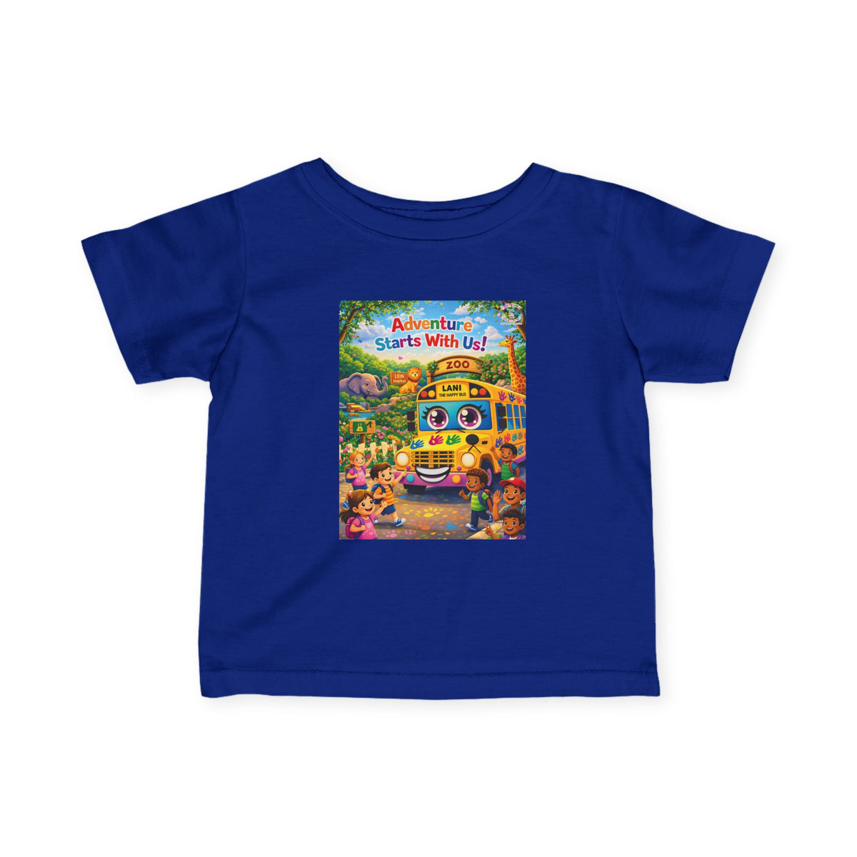 Lani™ Infant Fine Jersey Tee – "Adventure Starts With Us!" Graphic