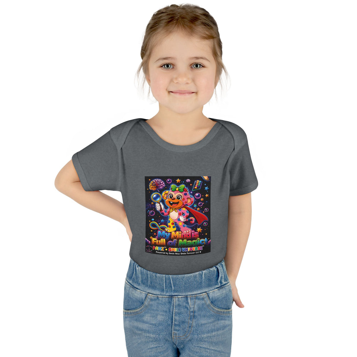 Panz™ Infant Baby Rib Bodysuit – "My Mind is Full of Magic" Graphic | Smile Universe Collection