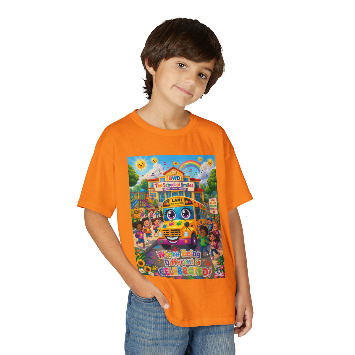 Lani™ Youth DryBlend® T-Shirt – "Where Being Different is CELEBRATED!" Graphic Shirt