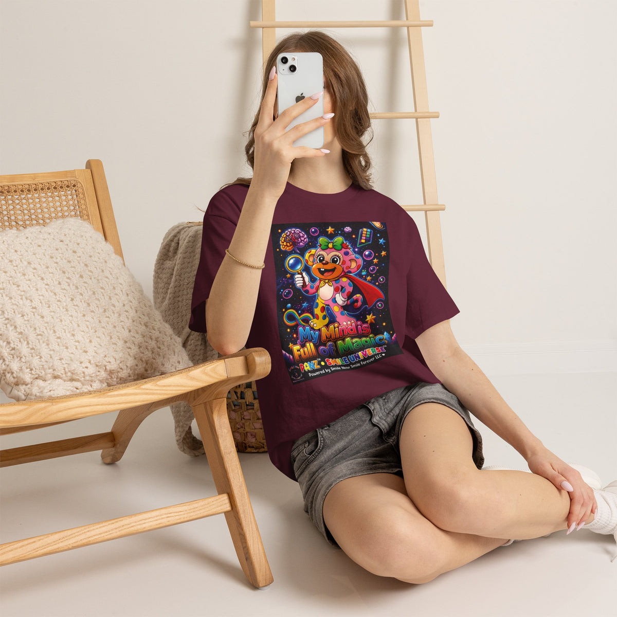 Panz™ Unisex Heavy Cotton™ Tee – "My Mind is Full of Magic" Graphic | Smile Universe Collection
