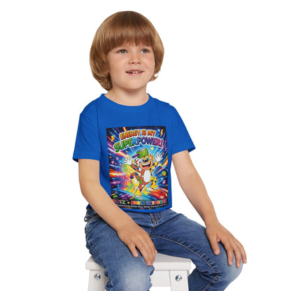 Potz™ Heavy Cotton™ Toddler T-Shirt – "Energy is My Superpower!" Graphic Tee | Smile Universe Collection
