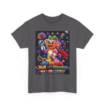 Panz™ Unisex Heavy Cotton™ Tee – "My Mind is Full of Magic" Graphic | Smile Universe Collection
